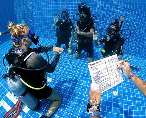 PADI diving instructor course koh lanta thailand PADI